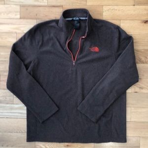 Brown north face quarter zip fleece